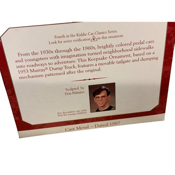 Hallmark Kiddie Car Classic Murray Dump Truck Keepsake Ornament--1997 - Picture 11 of 16